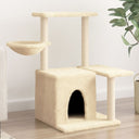 vidaXL Meuble de jardin avec palettes en sisal 83 cm crème jaune