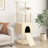 vidaXL Cat Tree with Sisal Scratching Posts 153 cm Cream
