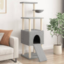 vidaXL Cat Tree with Sisal Scratching Posts 153 cm Cream