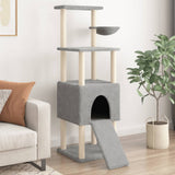 vidaXL Cat Tree with Sisal Scratching Posts 153 cm Cream
