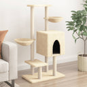 vidaXL Meuble de jardin avec palettes en sisal 117 cm crème jaune