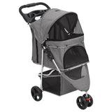 vidaXL Hondenwagen inklapbaar 80x46x98 cm oxford stof zwart