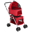 vidaXL Hondenwagen 2-laags inklapbaar 83x48x97 cm tissu Oxford gris