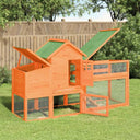 vidaXL Kippenhok 186,5x58,5x113 cm massif vert foncé brun
