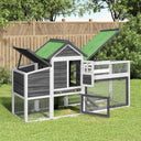 vidaXL Kippenhok 186,5x58,5x113 cm massif vert foncé brun