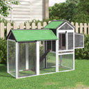 vidaXL Kippenhok 193x65x117 cm massif vert grenenhout brun