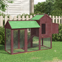 vidaXL Kippenhok 193x65x117 cm massif vert grenenhout brun