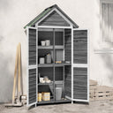 vidaXL Tuinschuur 89x52,5x175 cm massief grenenhout brun