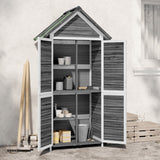 vidaXL Tuinschuur 89x52,5x175 cm massief grenenhout bruin