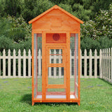 vidaXL Aviary 91.5x53x170 cm Solid Pine Wood Brown
