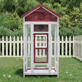 vidaXL Aviary 91.5x53x170 cm Solid Pine Wood Brown