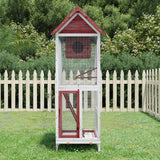 vidaXL Volière 60x58,5x160 cm massief grenenhout bruin