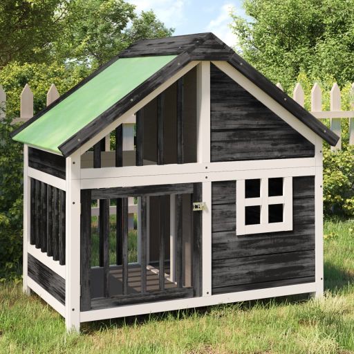 vidaXL Hondenhok 96x60,5x87 cm massief grenenhout bruin