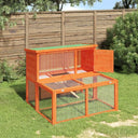 vidaXL Konijnenhok 102x90x84,5 cm massif vert foncé brun