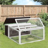 vidaXL Rabbit Hutch 117.5x97x47.5 cm Solid Pine Wood Brown