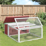 vidaXL Rabbit Hutch 117.5x97x47.5 cm Solid Pine Wood Brown