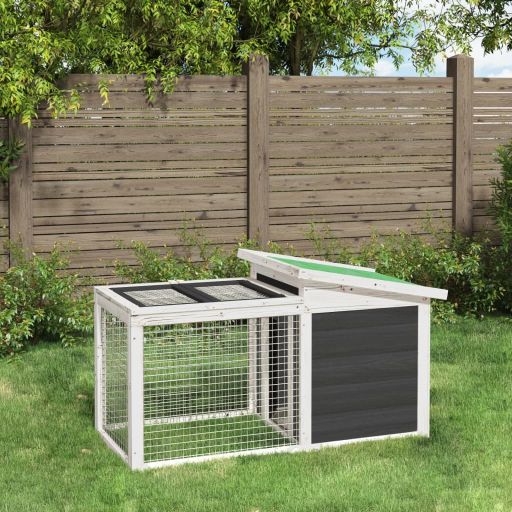 vidaXL Rabbit Hutch 100.5x54x55 cm Solid Pinewood Brown