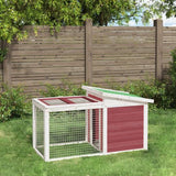 vidaXL Rabbit Hutch 100.5x54x55 cm Solid Pinewood Brown