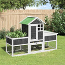 vidaXL Konijnenhok 170x63x113 cm massif vert foncé brun
