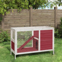 vidaXL Konijnenhok 103x44x69,5 cm massif vert foncé brun