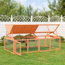 vidaXL Dierenren 200x112,5x74 cm massif vert grenenhout brun