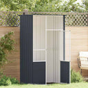 vidaXL Vogelkooi 115x78x200 cm couleur galvanisée en acier inoxydable