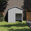 vidaXL Hondenhok avec dak 117x103x123 cm acier galvanisé antraciet