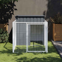 vidaXL Dog Kennel with Roof 110x201x110 cm Galvanized Steel Anthracite