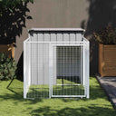 vidaXL Dog Kennel with Roof 110x201x110 cm Galvanized Steel Anthracite