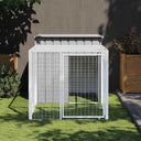 vidaXL Chicken Coop with Run Anthracite 110x201x110 cm Galvanized Steel