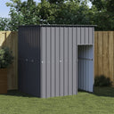 vidaXL Dog Kennel with Roof 165x153x181 cm Galvanized Steel Anthracite