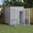 vidaXL Kippenhok avec ren 165x251x181 cm acier galvanisé antraciet