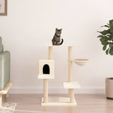 vidaXL Cat Tree with Sisal Scratching Posts 82.5 cm Cream