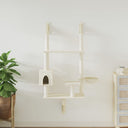 vidaXL Meuble de rangement mural avec panneau de crabe 153 cm grilles d'éclairage