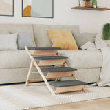 vidaXL Dog Ramp 100x40 cm Solid Fir Wood Grey