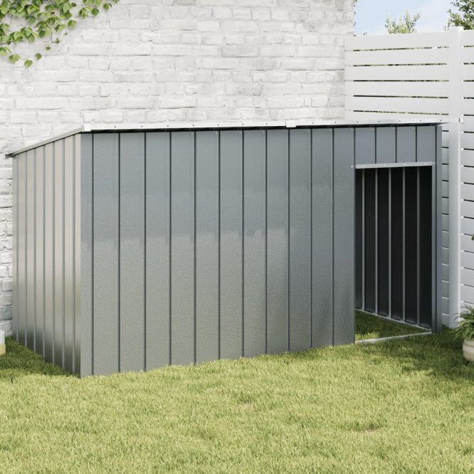 vidaXL Hondenhok met dak 153x91x110 cm staal antracietkleurig