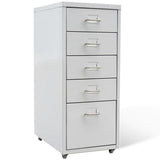 vidaXL Archiefkast met 5 lades 68,5 cm staal grijs