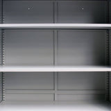vidaXL Kantoorkast met 2 deuren staal 90x40x180 cm grijs