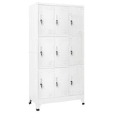 vidaXL Lockerkast met 6 vakken 90x45x180 cm staal grijs