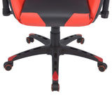 vidaXL Bureau-/gamestoel verstelbaar kunstleer rood