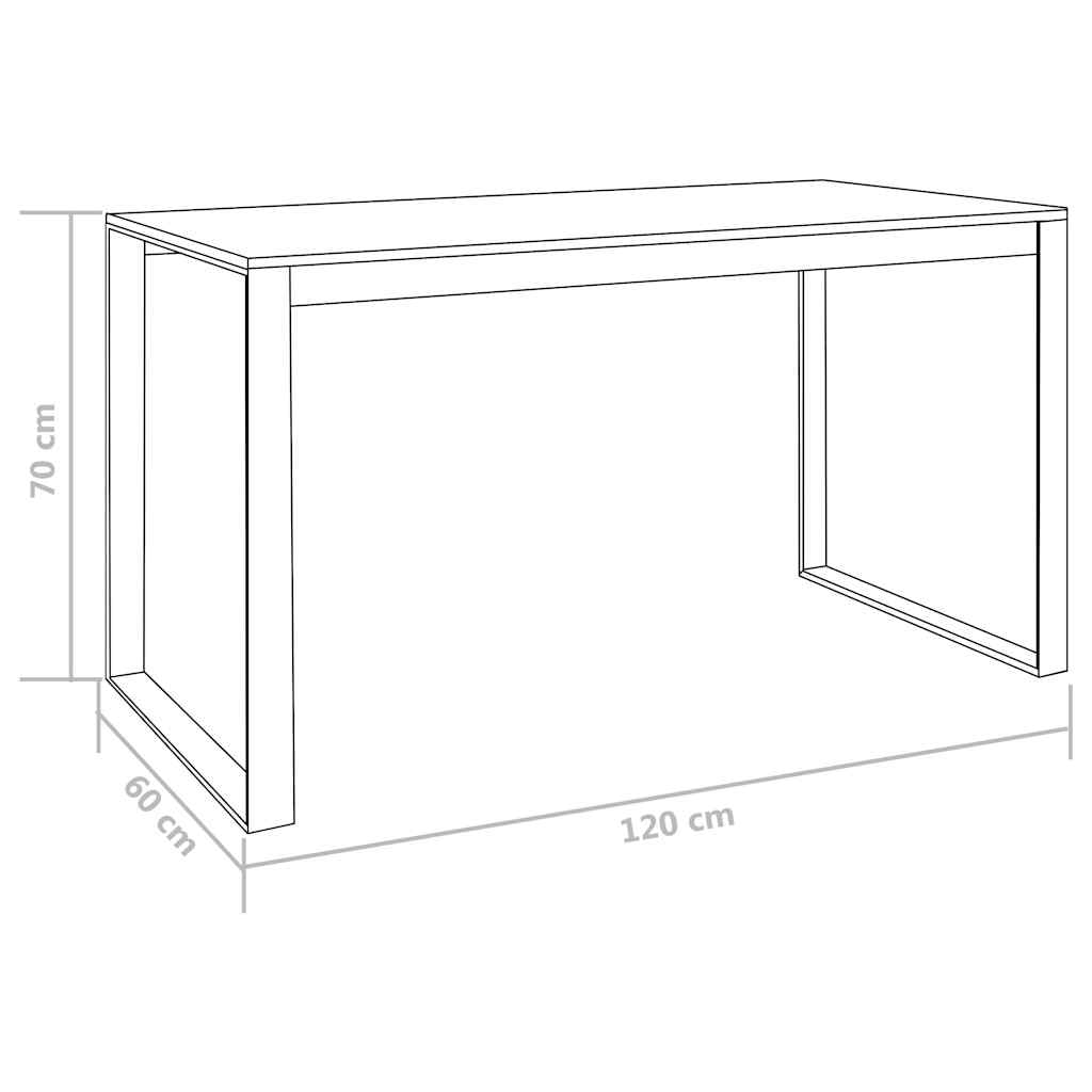 vidaXL Computer Desk 120x60x70 cm black