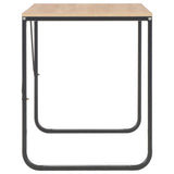 vidaXL Computerbureau 120x60x73 cm zwart en eikenkleurig
