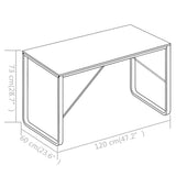 vidaXL Computerbureau 120x60x73 cm zwart en eikenkleurig
