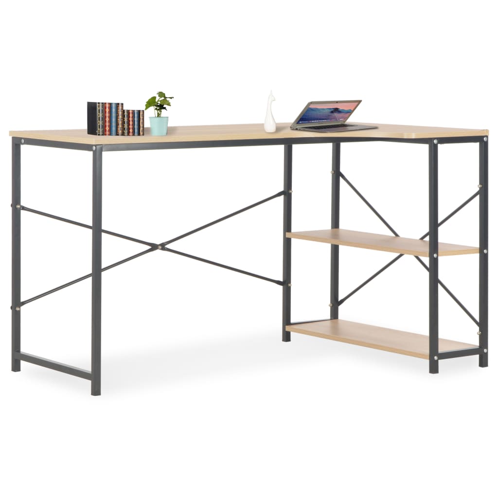 vidaXL Computerbureau 120x60x138 cm wit