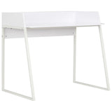 vidaXL Bureau 90x60x88 cm wit en eikenkleurig