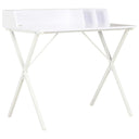 vidaXL Bureau 80x50x84 cm wit en natuurlijk