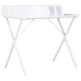 vidaXL Bureau 80x50x84 cm wit en natuurlijk