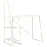 vidaXL Bureau met schappen 102x50x117 cm wit