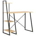 vidaXL Bureau met schappen 102x50x117 cm wit