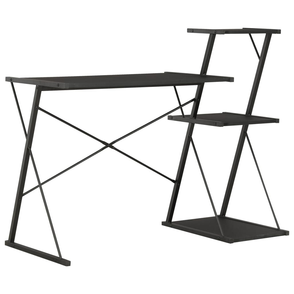 vidaXL Bureau met schap 116x50x93 cm wit